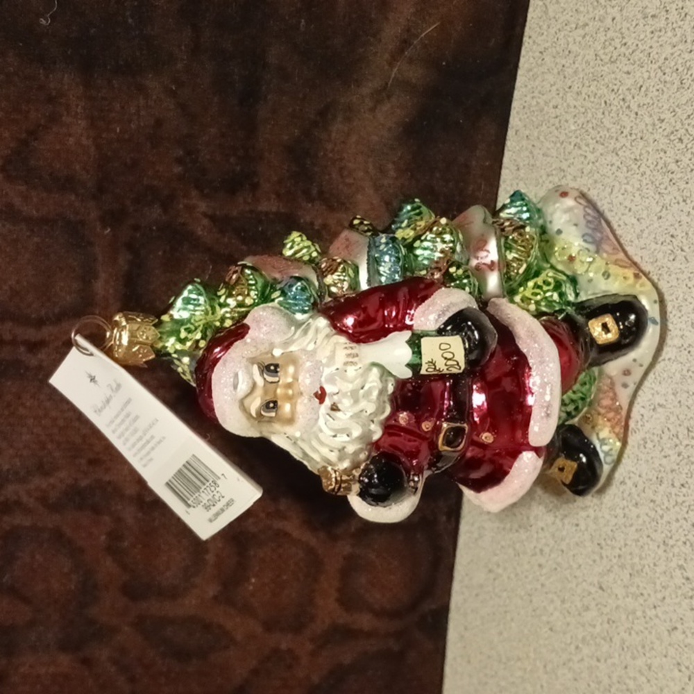 Christopher Radke Santa with Tree Christmas Ornament